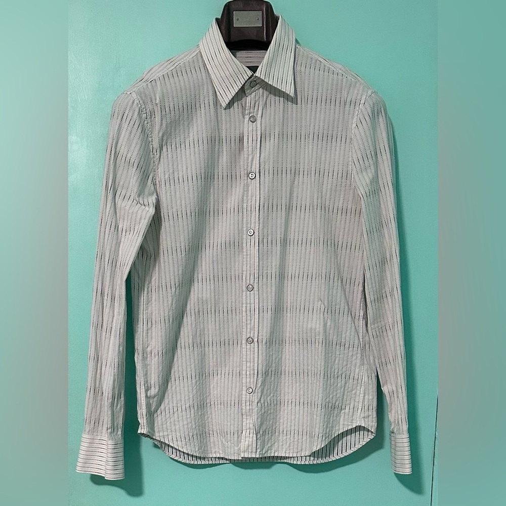 Men's Striped white Shirt